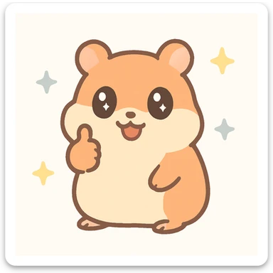 hamster giving a thumbs up sticker