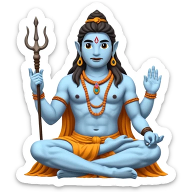 Lord shiva sitting on kailash sticker