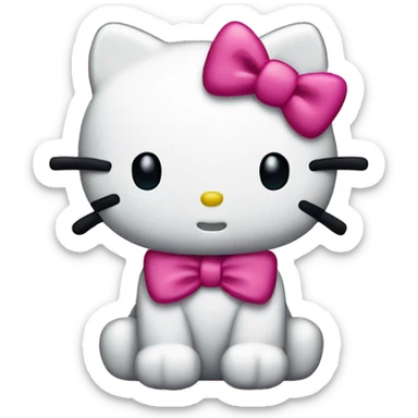 Hellokitty with a bow  sticker