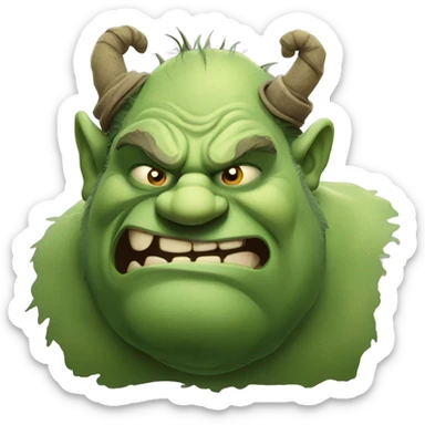 Ugly ogre sleeping  sticker