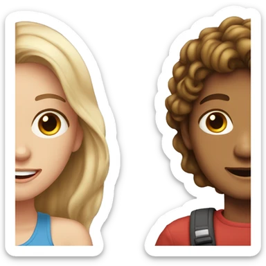 2 girls and one boy listening to a pretty woman sticker