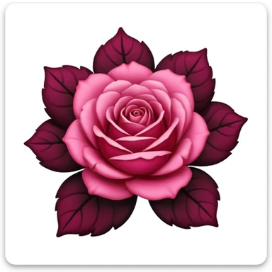 Rosa o flor negra sticker