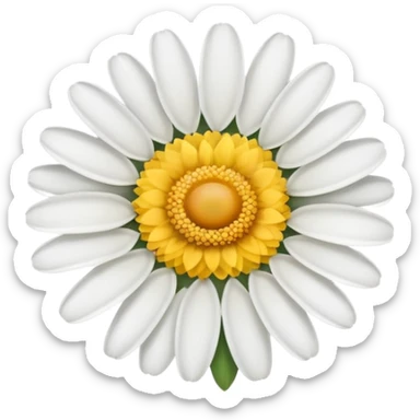 White daisy sticker