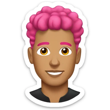 Patrick mahomes with pink hair  sticker