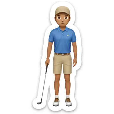 man playing golf fuul body sticker