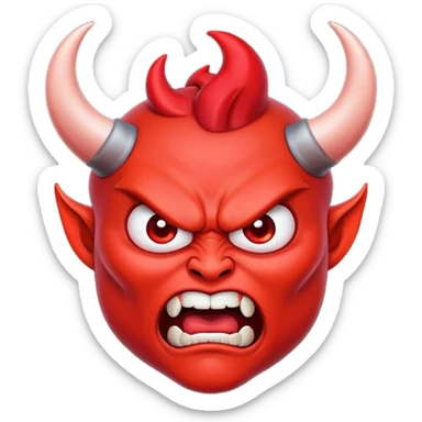 Evil emoji sticker