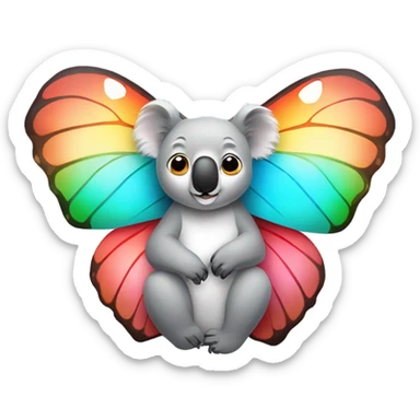 Koala riding a butterfly  sticker