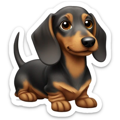 Wire-haired dachshund sticker