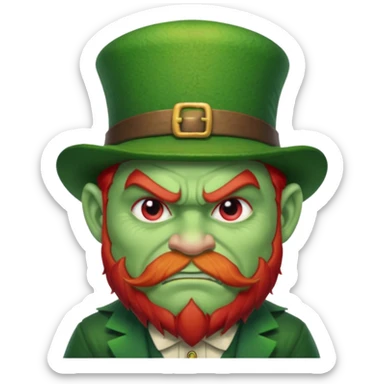 angry leprechaun  sticker