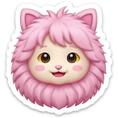 Chibi aesthetic cute pink sticker