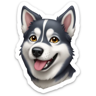 Husky dog mix lablador Dog play ball sticker