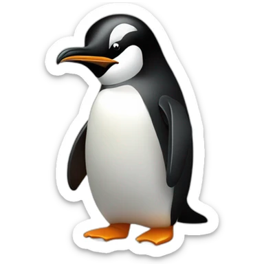 linux penguin enraged at computer sticker
