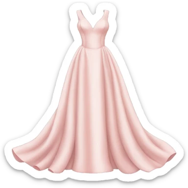 Elegant blush pink gown sticker