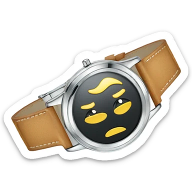 watch wioth happy face on it sticker