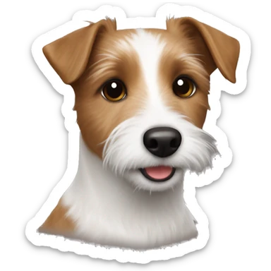 Light brown wire haired jack russell sticker