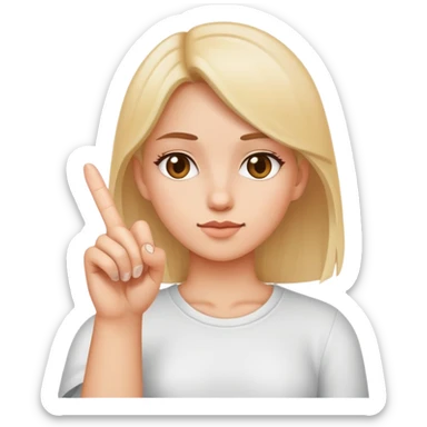 Emoji girl person with middle finger up  sticker