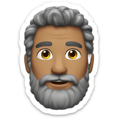 Hot bearded shirtless dad, salt and pepperhair sticker