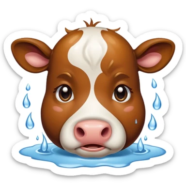 cow crying 500x500 sticker