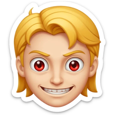 Evil smirk sticker