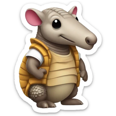 A armadillo with a tshirt that says ICV sticker