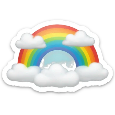 Cloud and rainbow  sticker