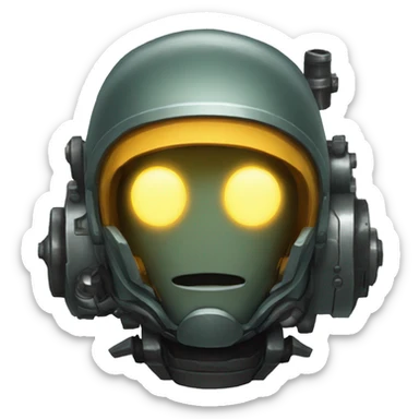 automaton in helldiver suit sticker
