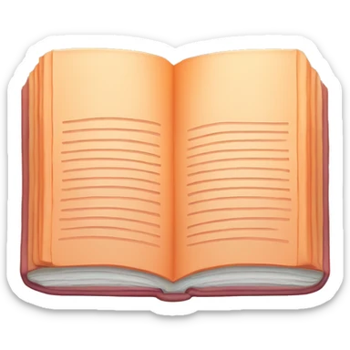 pastel orange book  sticker