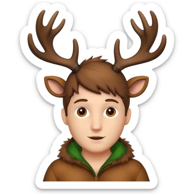 man fair in deer costume  sticker