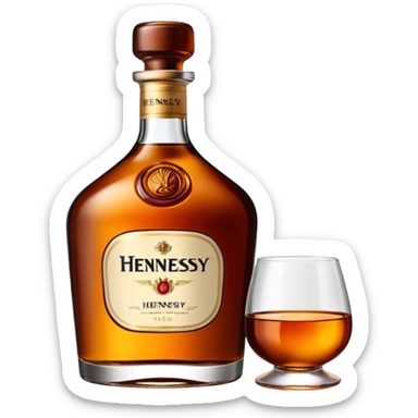 Hennessy bottle   sticker
