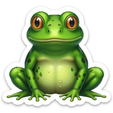 Uncomfortable frog sticker