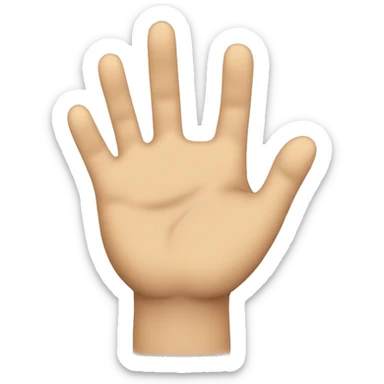 Create an emoji for me that looks exactly like the handshake emoji except with the right hand missing sticker
