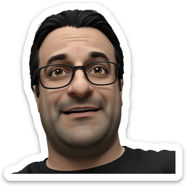 cool boy in black shirt sticker