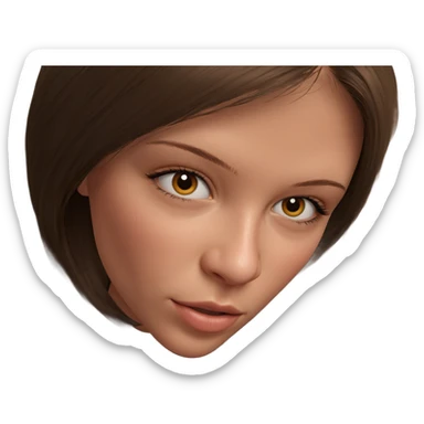 realistic portrait of girl sticker
