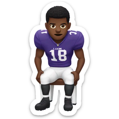 Lamar jackson riding goat sticker