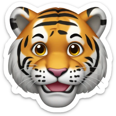 Tiger in a Hawaii top sticker