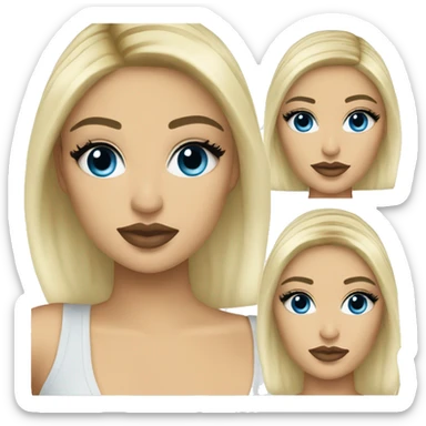 blonde kylie jenner with blue eyes sticker