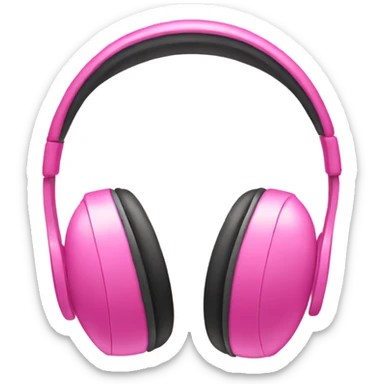 pink headphones sticker