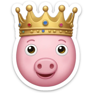 King peppa pig sticker