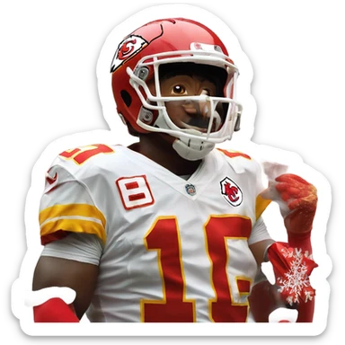 ￼ Kansas  City Chiefs Merry Christmas & Happy New Year sticker