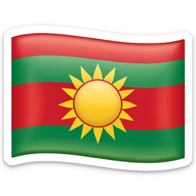 Kurdish vlag and a sun in the middle sticker