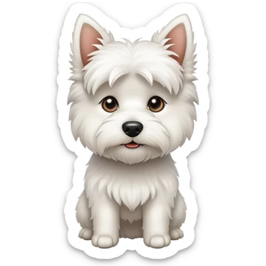 white terrier dog sticker