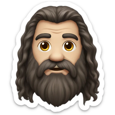 Hagrid whit sort hear sticker