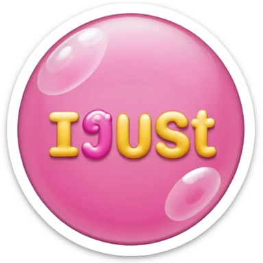 make the emoji with words saying im just a girl in pink sticker
