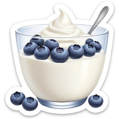 Greek yogurt with blueberries  sticker