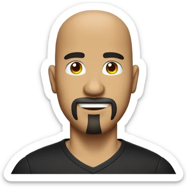 Latino bald man with goatee playing blackjack sticker
