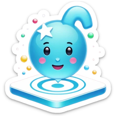 Verificación de tiktok con el chec en celeste  sticker