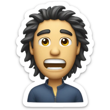 a developer ripping his hair out sticker