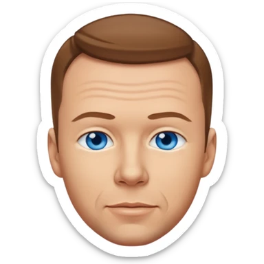 Donnie Wahlberg with light brown hair sticker