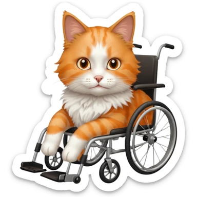 cat wheelchair sticker