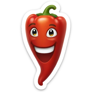 red pepper smiling sticker